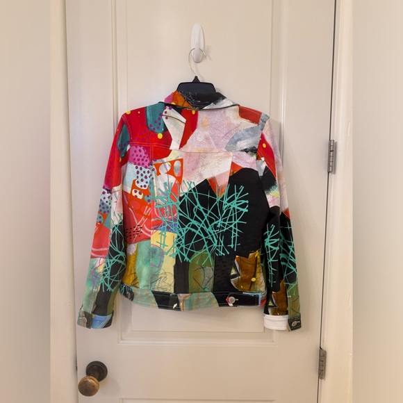 Size L Simply Art to Wear jacket featuring artwork by Jane Davies from Dolcezza - Picture 2 of 5